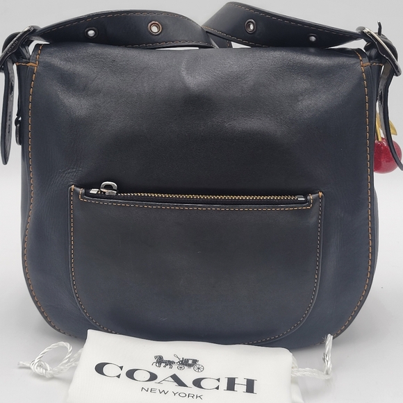 Coach 1941 Glovetanned Leather Saddle Bag, Black - Picture 3 of 16